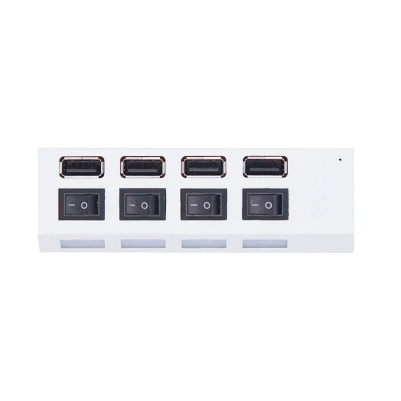 Hub Usb 2.0 a 7 Porte Con Alimentazione Esterna e Interruttore Espansore per Pc e Periferiche