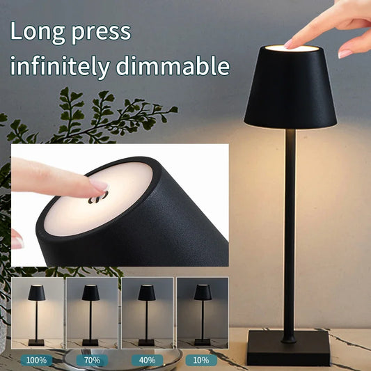 Lampada Da Tavolo Led Dimmabile Al Tocco Ricaricabile Senza Fili Design Nordic Per Cameretta E Scrivania