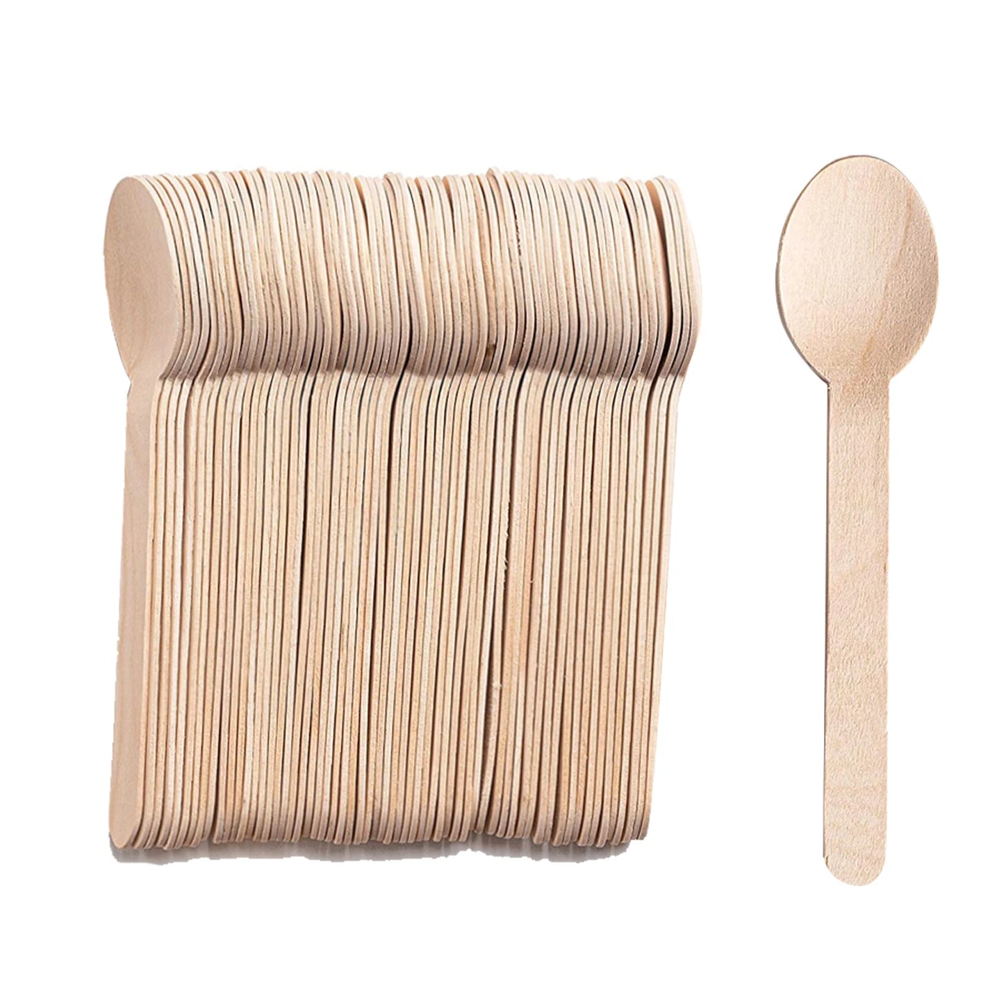 Set Posate Monouso In Legno 50 Pezzi Cucchiaio E Forchetta Per Matrimoni Compleanni Feste