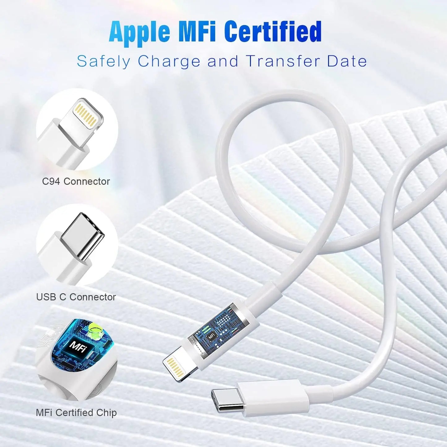 Cavo Lightning PD 27W USB C a Lightning Certificato MFi Per iPhone 14 13 12 11 Pro Max