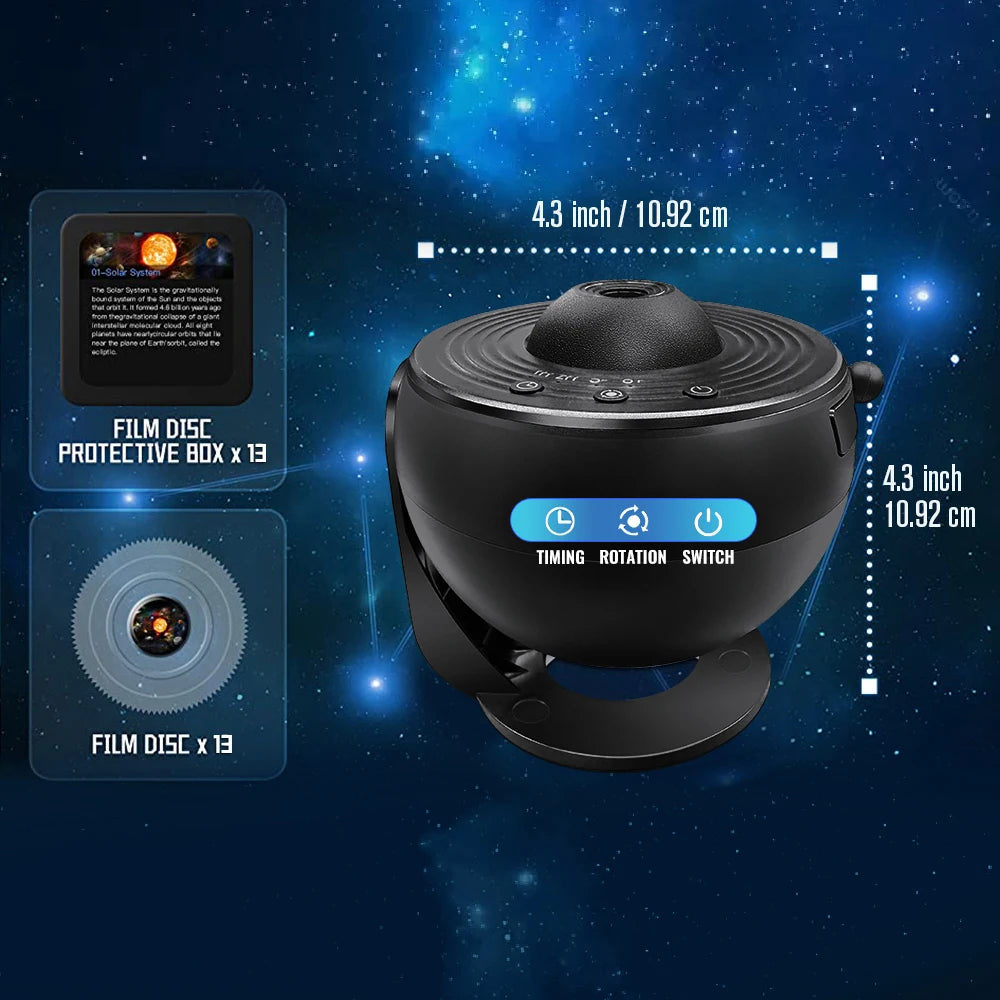 Proiettore Stellare 13 in 1 Per Camera Da Letto Galaxy Aurora Notturno Luce Diffusa Per Bambini e Adulti