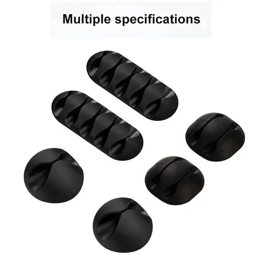 VIKEFON Cavo Cavo Organizzatore di cavi Avvolgicavo USB in silicone Clip di gestione Autoadesive per Mouse Tastiera Auricolare per iPhone
