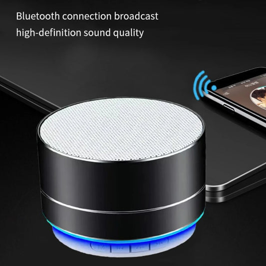A10 Subwoofer esterno Mini altoparlante portatile Radio FM Altoparlante musicale Altoparlante wireless in lega di alluminio