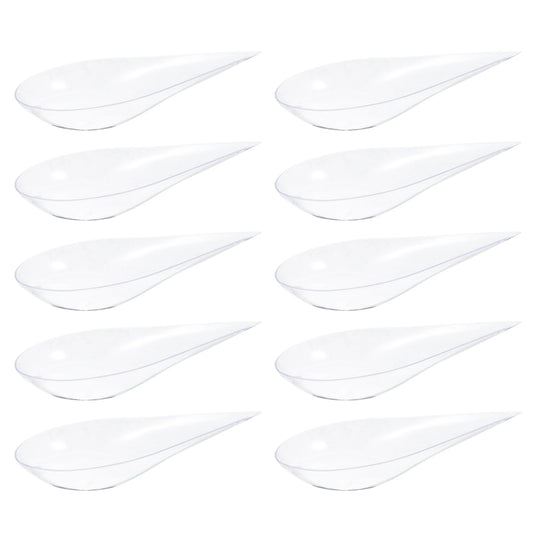 40 pz Mini Cucchiai Da Dessert Liscio Bordo Rotondo Cucchiai Usa E Getta per Gelato Zuppa Sushi Antipasto Servire Catering Forniture