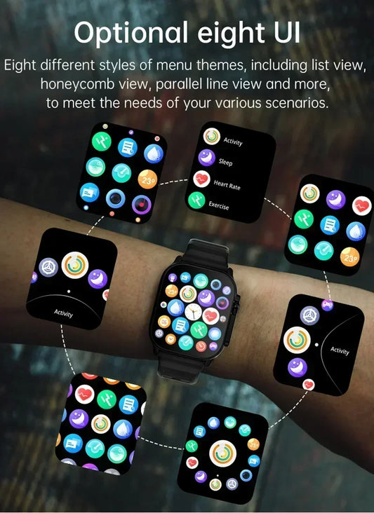 Nuovo Smartwatch 2026 Watch 10 Ultra 49mm con NFC, GPS, Chiamate Bluetooth, Musica BT, Giochi e Ricarica Wireless per Uomo e Donna