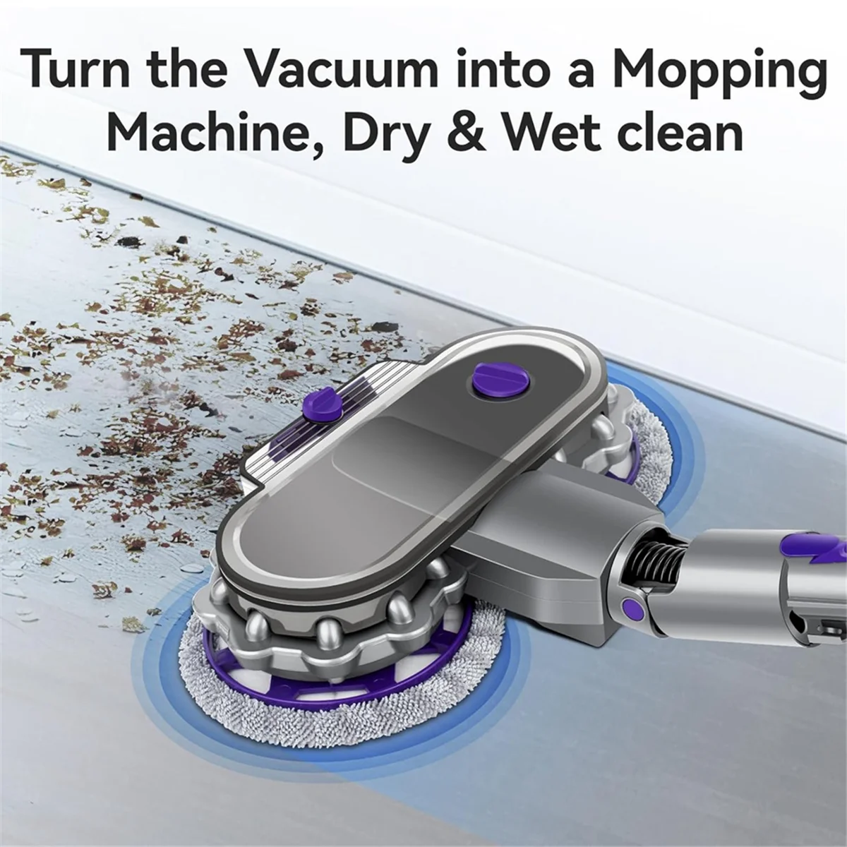 Testa di pulizia ad alta efficienza per Dysons V7 V8 V10 V11 V15 aspirapolvere testa Mop asciutta e bagnata con acqua Trank