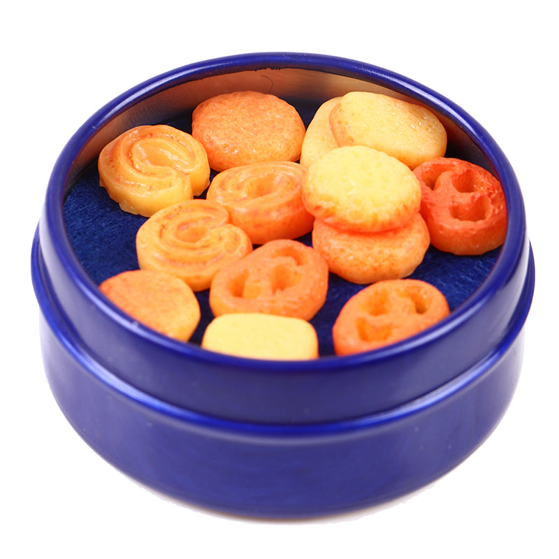 Set Accessori Cucina Miniatura 1 12 Scatola Latta Blu Per Casa Delle Bambole Decorazione Giocattolo Regalo