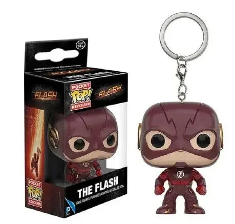 Funko Pop Portachiavi Giocattolo DC COMICS Justice League The Flash Pocket Pop Portachiavi PVC Figure Giocattoli Collezione Modello Giocattoli per Bambini