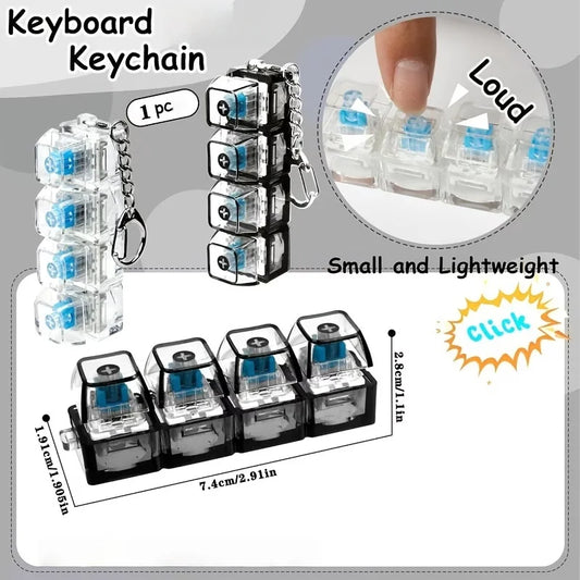 Portachiavi Tastiera Luminosa Antistress Con Pulsante Led Per Persone Ansiose Accessorio Da Scrivania
