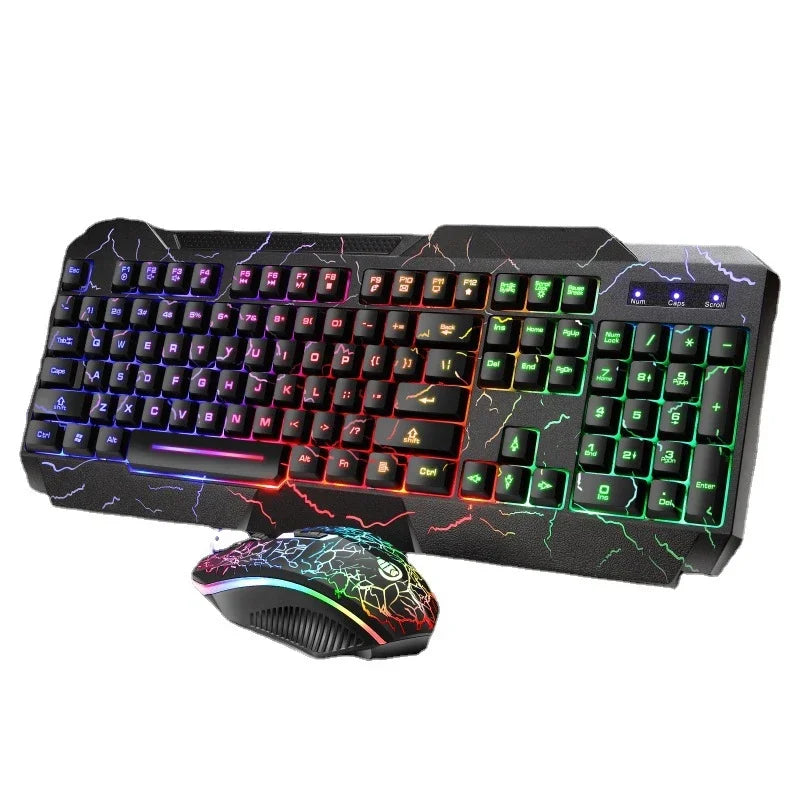 Combo Tastiera Meccanica Da Gaming Cablata Con Led Retroilluminata E Mouse Incluso