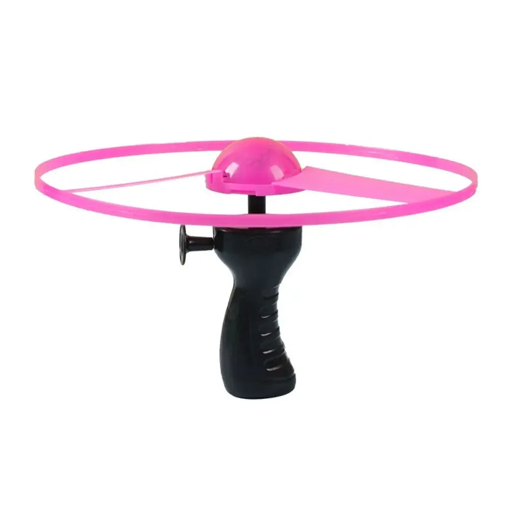 Bambini Luminosi Disco Volante Elica Giocattoli Illuminazione A LED Tirare La Stringa Volante UFO Giocattolo Trottola Gioco All'aperto Giocattolo Sportivo Regalo