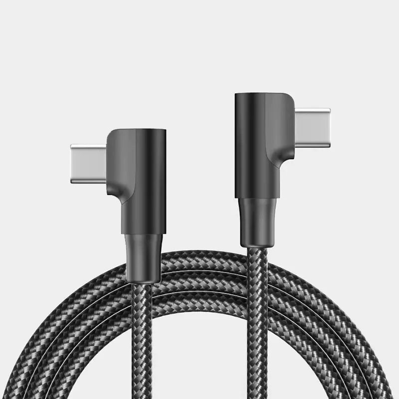 Cavo di Ricarica Usb C Pd 4.0 Angolo di 90 Gradi 100W per iPhone 15 Pro Max Xiaomi Huawei MacBook iPad