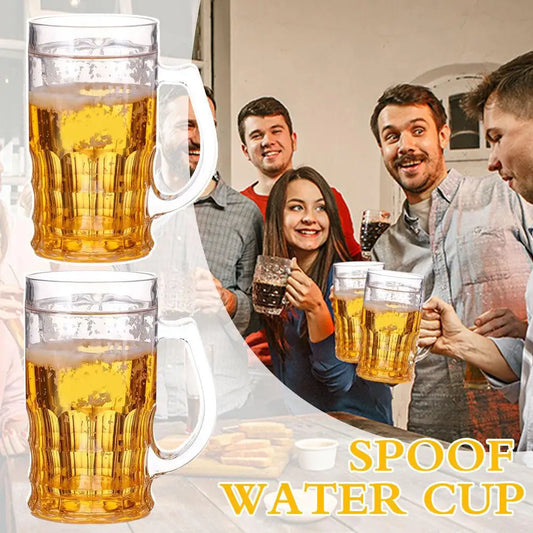 Tazza Da Birra Doppio Strato Realistica 400 Ml In Plastica A Due Piani Per Casa Moderna