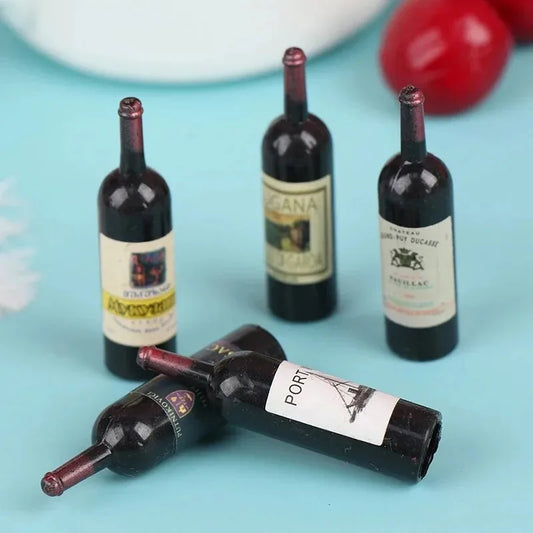 Set 10 Bottiglie di Vino in Miniatura per Casa delle Bambole in Scala 1 12 Accessori Arredo