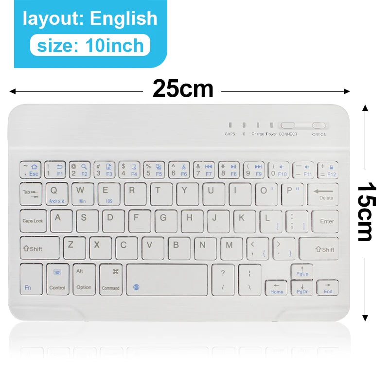 Tastiera Wireless Mini Bluetooth Per Laptop Tablet Smartphone Ricaricabile Compatibile Android iOS Windows