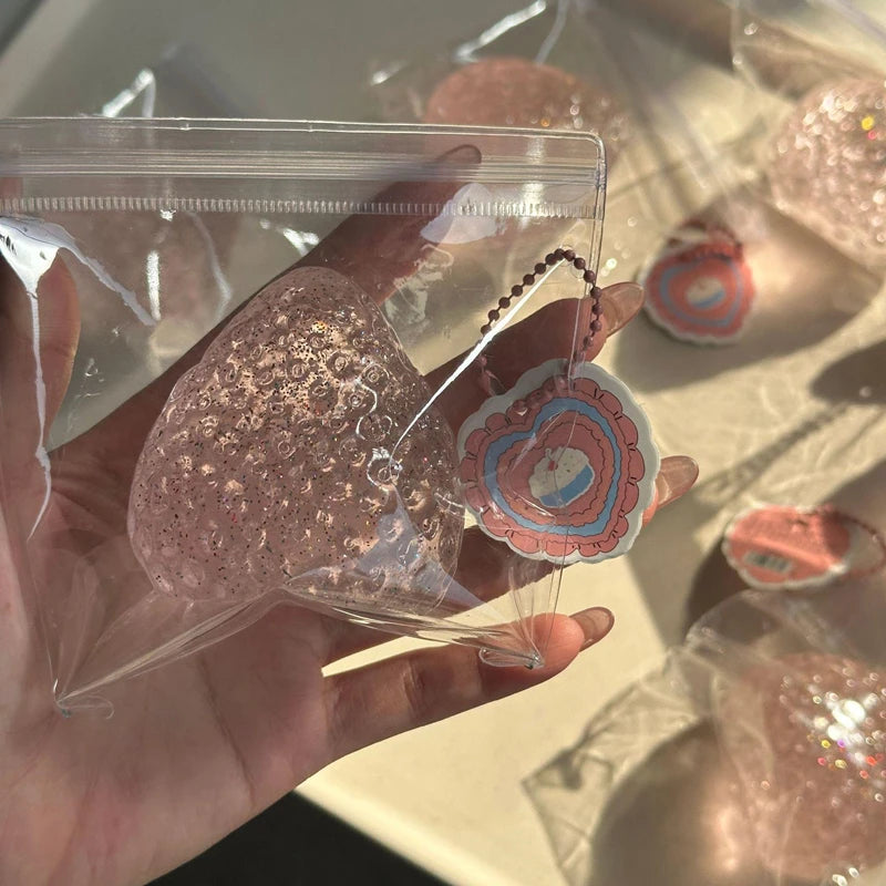 Giocattolo Squishy Fidget Taba alla fragola - Giocattolo antistress a rimbalzo lento per bambini, adulti, bomboniere per ufficio e bomboniere - Regalo da spremere