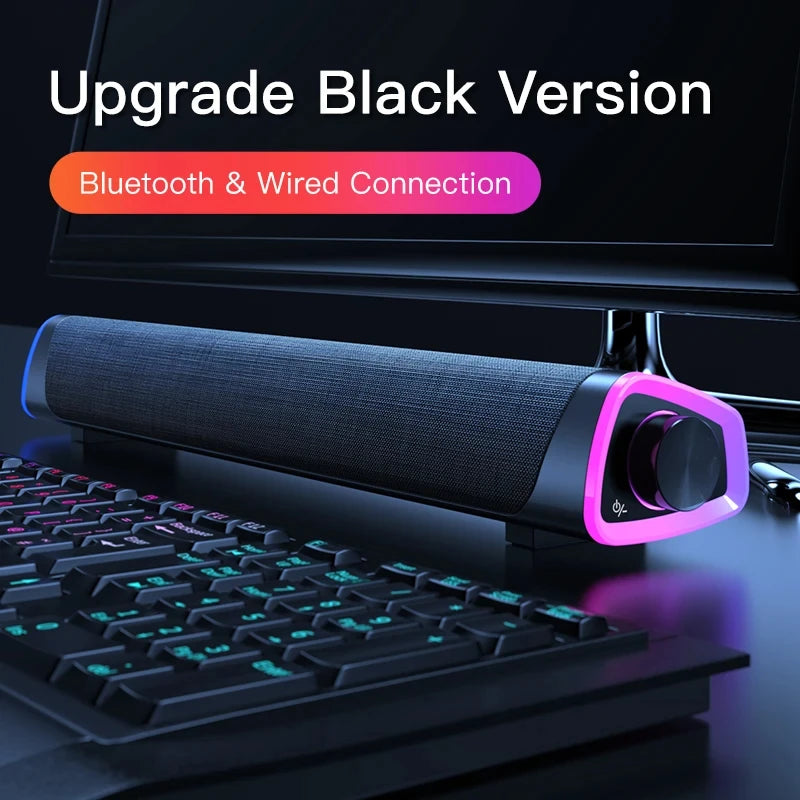 Altoparlante cablato per computer 4D Barra Bluetooth Suono stereo Subwoofer Altoparlante soundbar surround per MacBook Laptop Notebook Gioco per PC