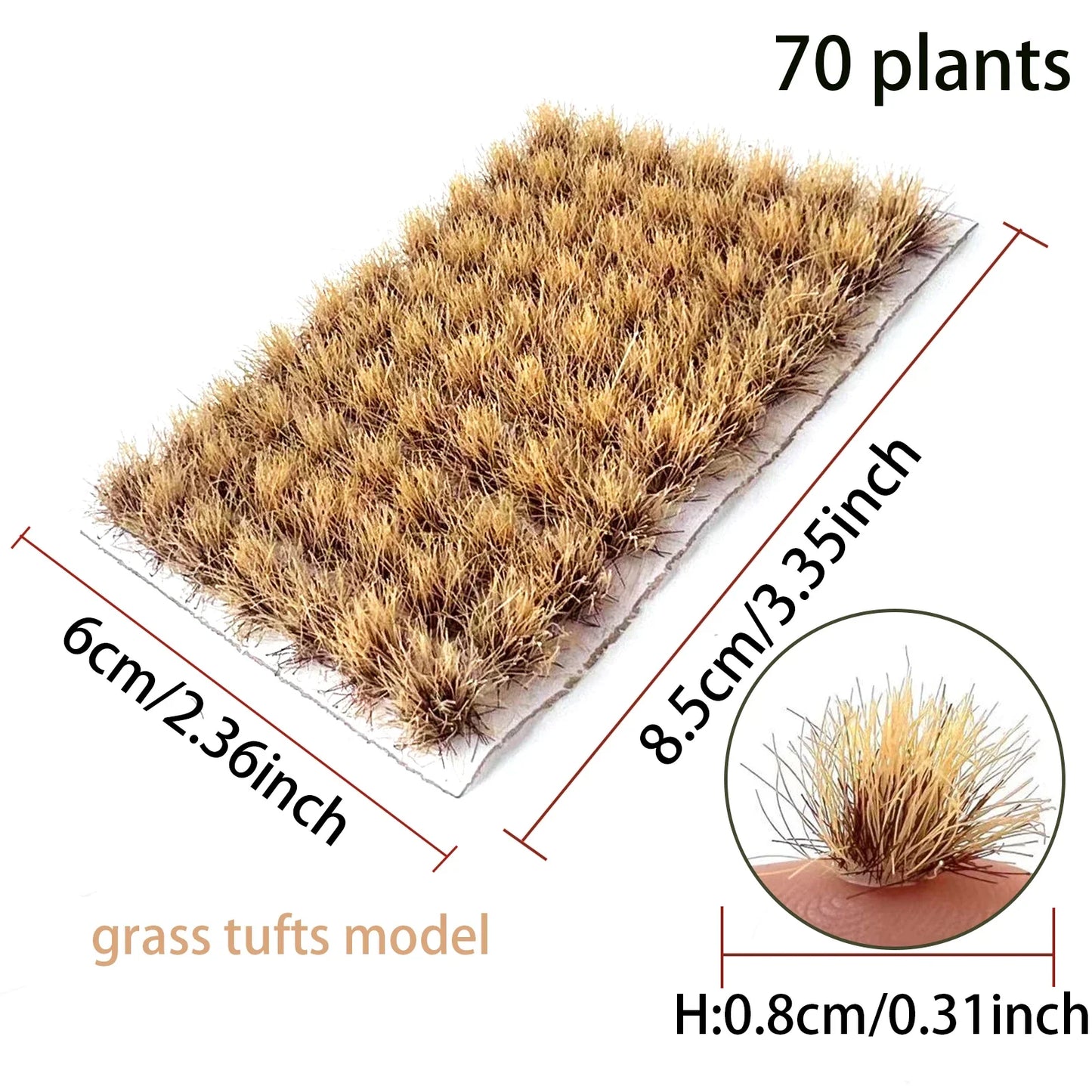 Erba Statica Miniatura Per Diorami E Scenari Wargaming 70 Pezzi In 5 Colori Altezza 8 Mm