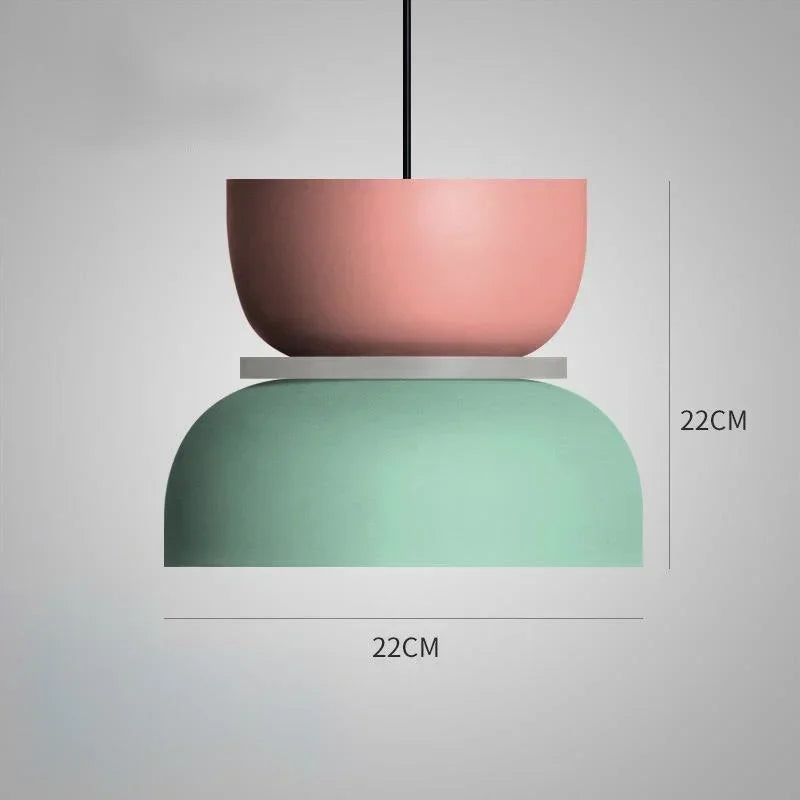 Lampada A Sospensione Macaron Nordico In Ferro Nero Design Moderno Per Soggiorno E Sala Da Pranzo