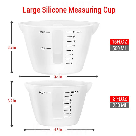 Misurini In Silicone Grandi 500 Ml E 250 Ml Per Colata Gioielli In Resina Epossidica