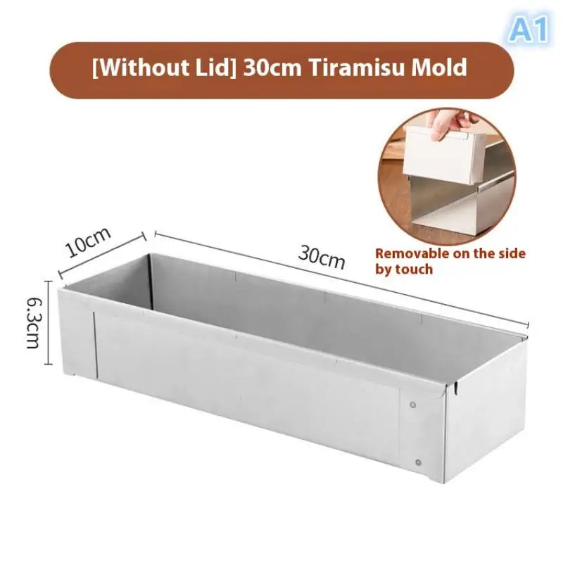 Teglia Rettangolare Antiaderente In Acciaio Inox Per Torte Tiramisù Cheesecake Pasticcini Dolci