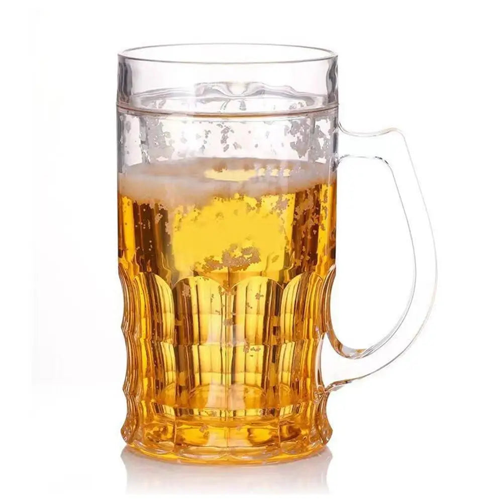 Tazza Da Birra Doppio Strato Realistica 400 Ml In Plastica A Due Piani Per Casa Moderna