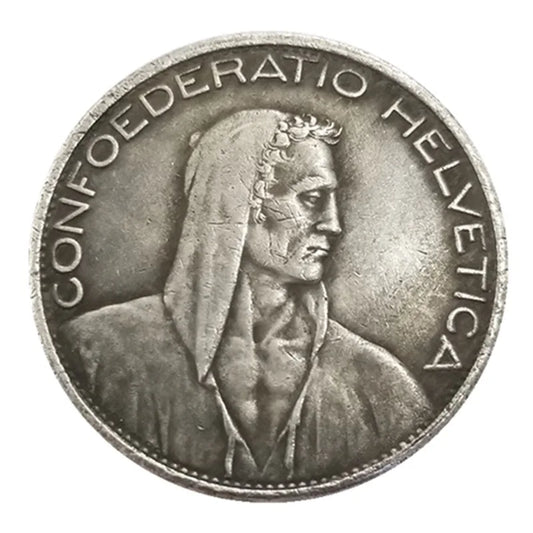 Monete D'Argento Svizzera 5 Franchi 1928 B Collezione Medaglie Regali Di Natale Esclusive
