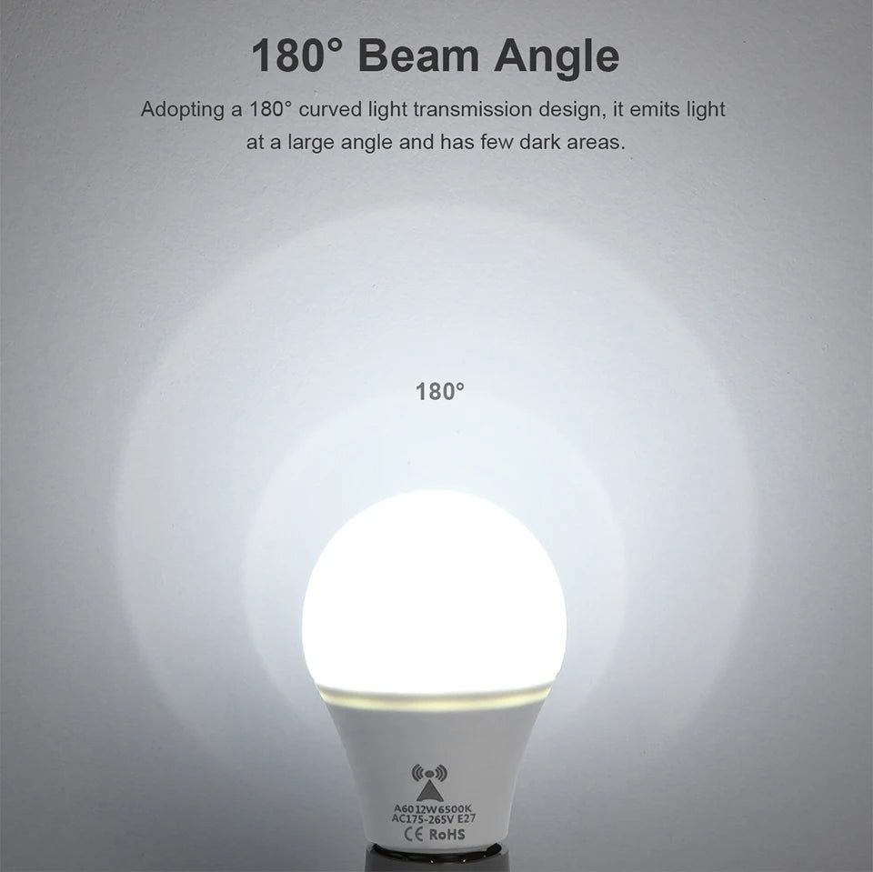 Lampadina Led E27 Con Sensore Di Movimento 220V Attivazione Automatica Luce Notturna Per Scale E Garage