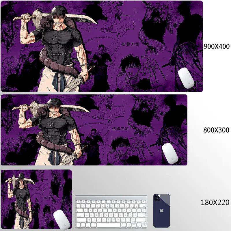 Jujutsu Kaisen Gojo Mousepad Giappone Hot Anime Mouse Pad PC Cool Gaming Tastiera Tappeto XXL Laptop Tappetino da scrivania esteso Nuovo Gamer Tappeto
