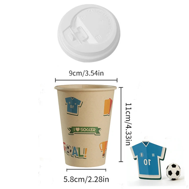 Bicchieri di Carta Usa e Getta con Coperchio 12 oz in Polpa di Bamboo per Bevande Calde o Freddo Ufficio e Casa