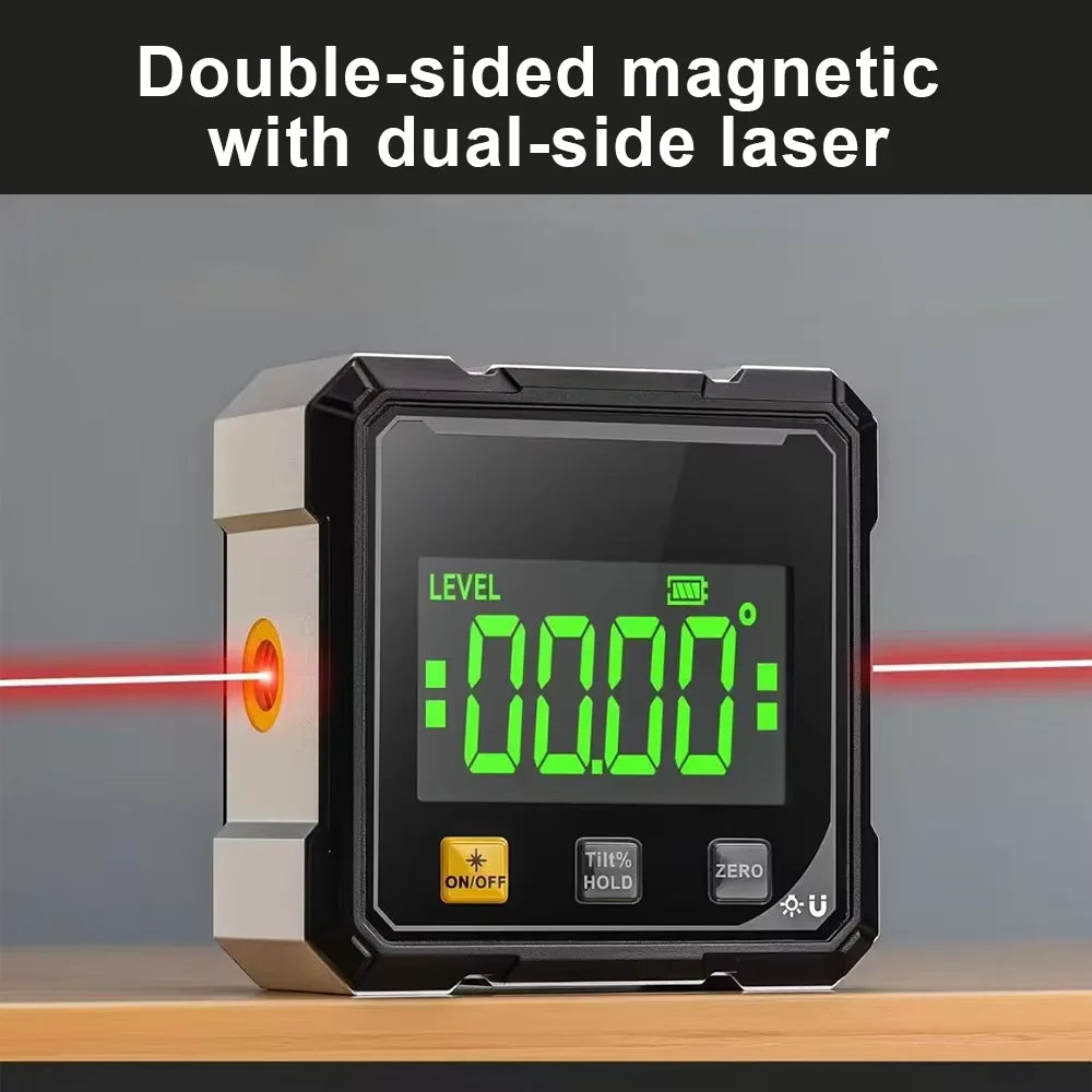 Goniometro Digitale Magnetico Con Inclinometro Laser E Livella Elettronica Per Misurazione Pendenza
