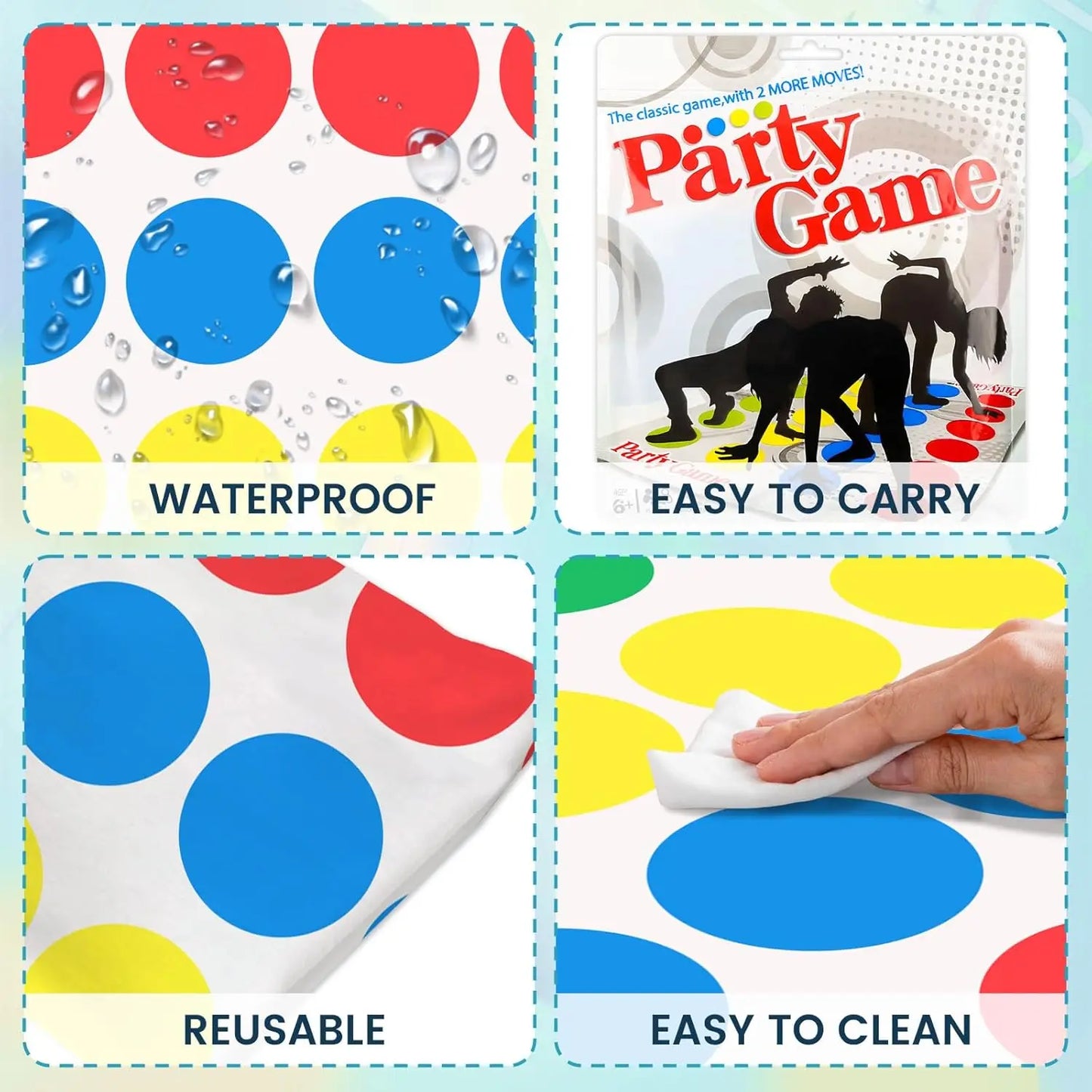 Twister Gioco Da Pavimento Con Tappetino E Spinner Intrattenimento Per Feste In Famiglia