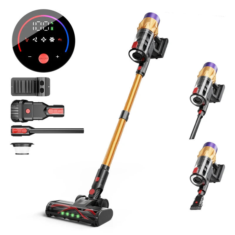 Ideach V18 Aspirapolvere Senza Fili Portatile Per La Casa Con Batteria Rimovibile 550W Controllo Touchscreen