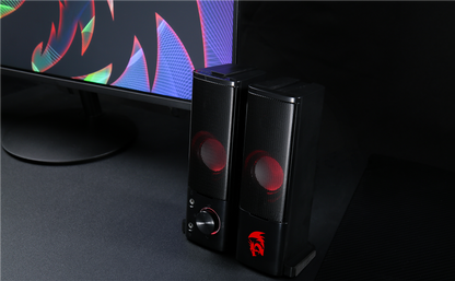 Redragon GS550 Barra Audio Per PC 2.0 Con Bassi Di Qualità E Retroilluminazione Rossa