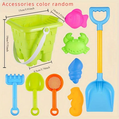 Set Giochi Spiaggia Per Bambini Con Secchio Pala Strumenti Scavo Sabbia Clessidra