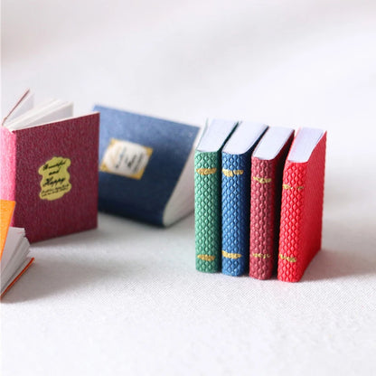 4 pz/set 1/12 casa delle bambole in miniatura Mini libri modello accessori per mobili divertente libreria libro da uomo piccolo