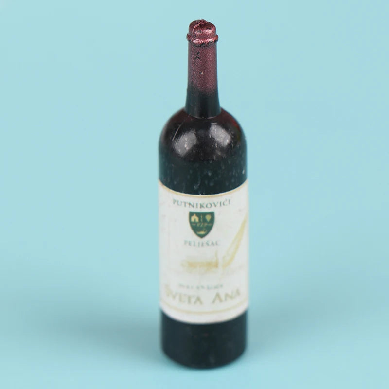 Set 10 Bottiglie di Vino in Miniatura per Casa delle Bambole in Scala 1 12 Accessori Arredo