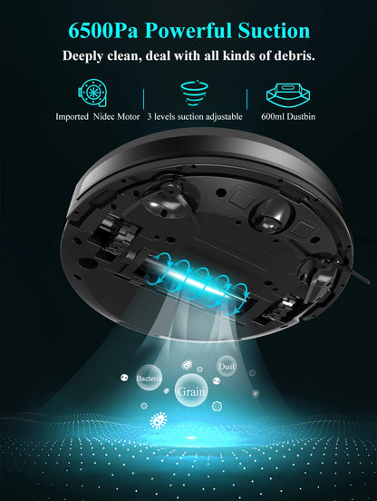 Aspirapolvere Robot Abir X8 con Laser Mappatura LiDAR SLAM e Zone Pulizia Multiplano