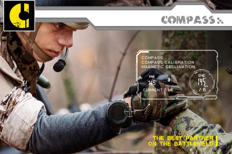 NORTH EDGE Sport da uomo Orologio digitale Ore Corsa Nuoto Esercito militare Orologi Altimetro Barometro Bussola impermeabile 50 m