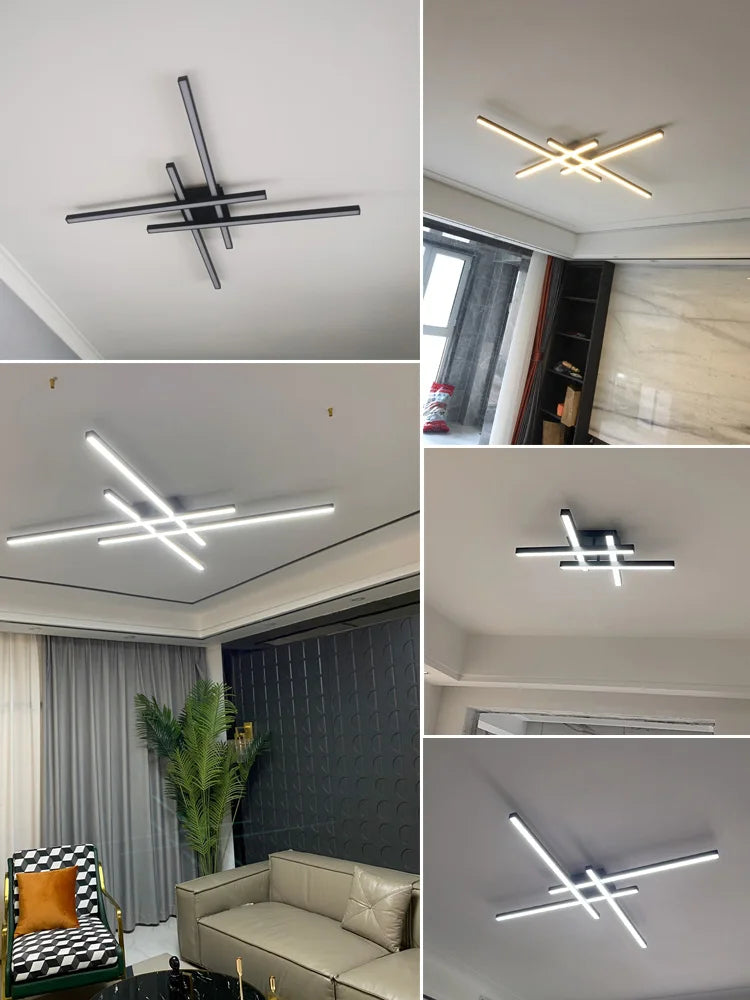 Plafoniera Moderna In Alluminio Spazzolato Per Soggiorno E Camera Da Letto Luce Diffusa Design Minimalista