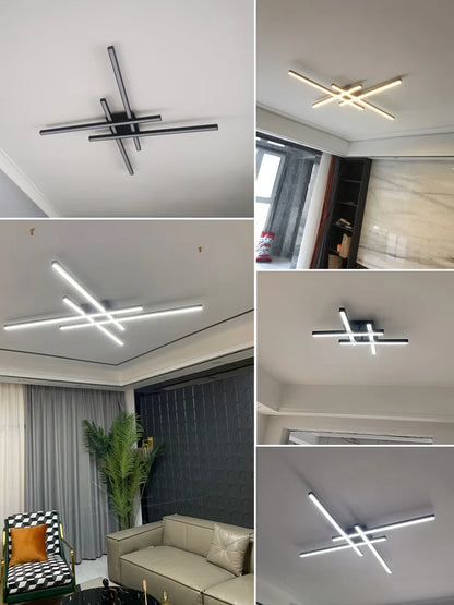 Plafoniera Moderna In Alluminio Spazzolato Per Soggiorno E Camera Da Letto Luce Diffusa Design Minimalista