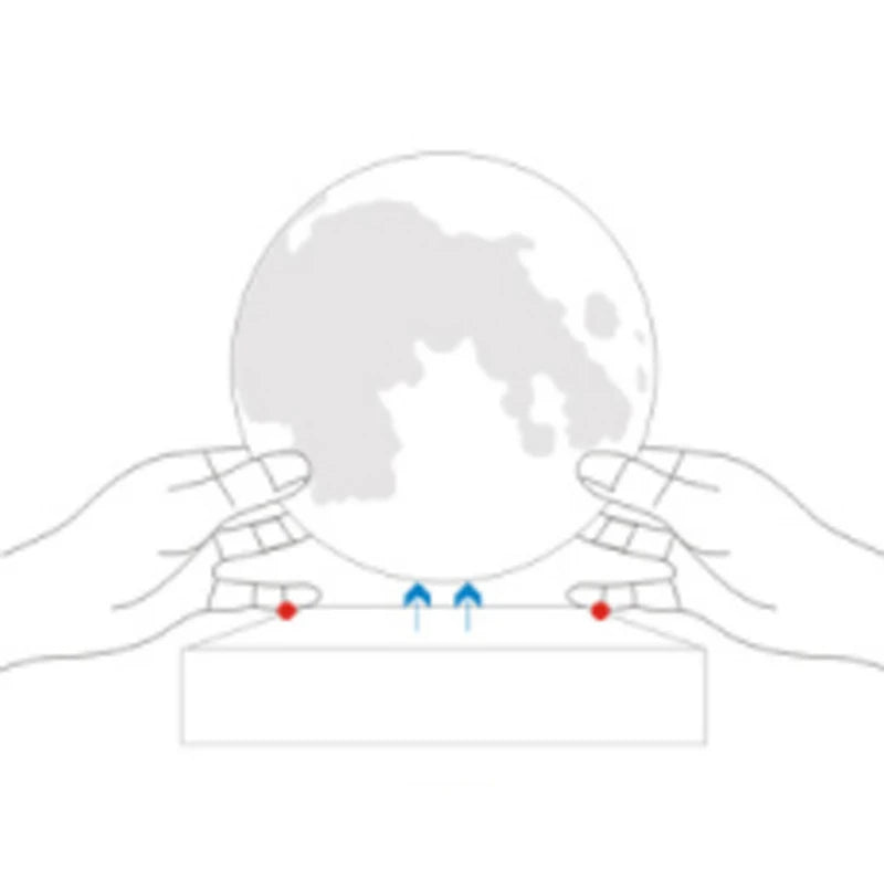 Lampada Lunare a Levitazione Magnetica 3D LED Notturna Galleggiante Rotante per Casa
