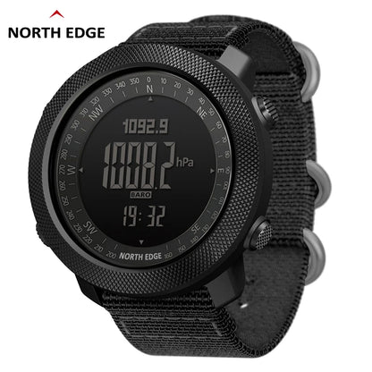 NORTH EDGE Sport da uomo Orologio digitale Ore Corsa Nuoto Esercito militare Orologi Altimetro Barometro Bussola impermeabile 50 m