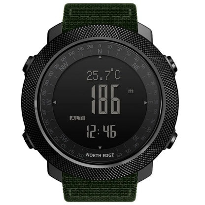 NORTH EDGE Sport da uomo Orologio digitale Ore Corsa Nuoto Esercito militare Orologi Altimetro Barometro Bussola impermeabile 50 m