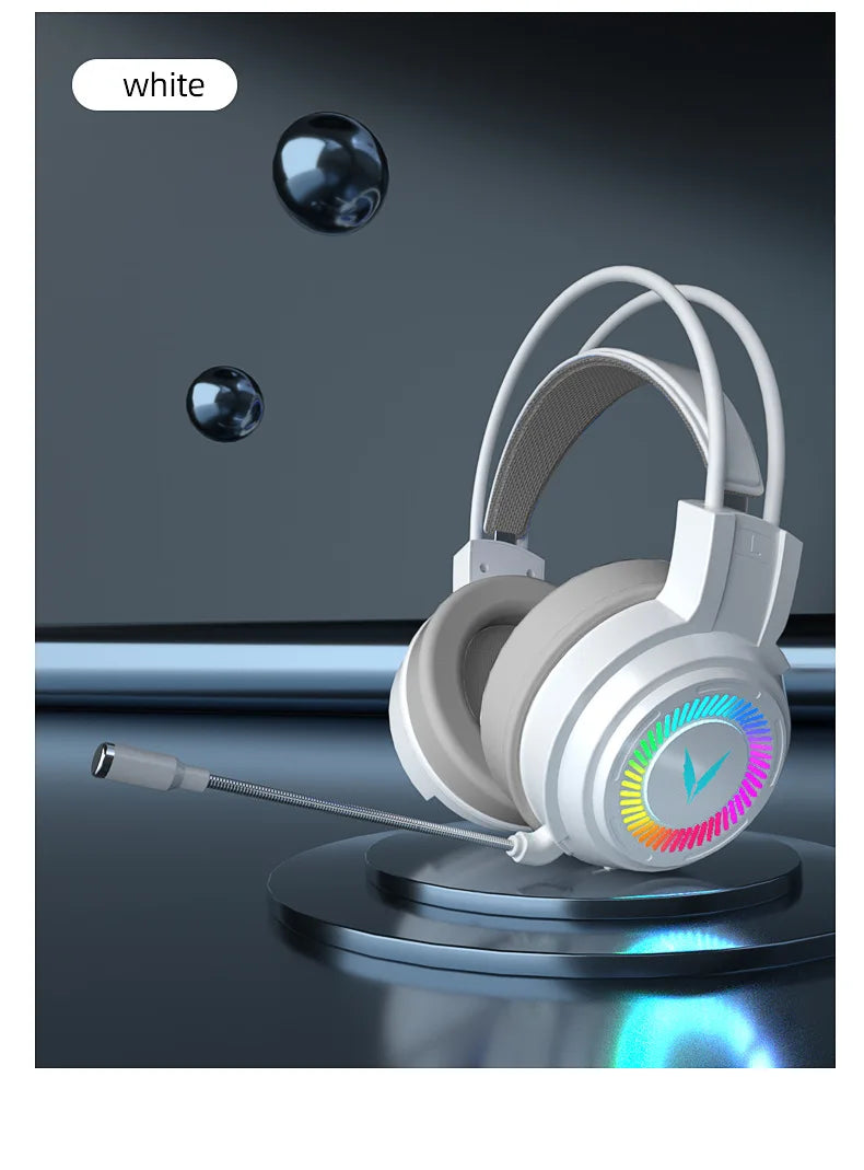 Cuffie Gaming 7.1 Surround Con Microfono Led Per PC Suono Chiaro Pieghevoli Comfort