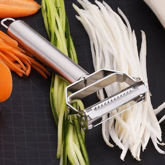 Pelapatate Multifunzionale In Acciaio Inox Con Grattugia E Affettatrice Per Verdure Frutta Julienne