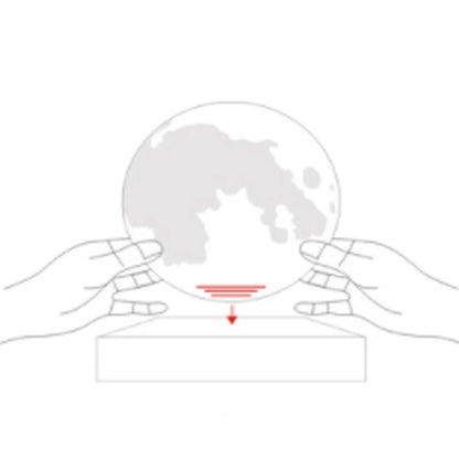 Lampada Lunare a Levitazione Magnetica 3D LED Notturna Galleggiante Rotante per Casa