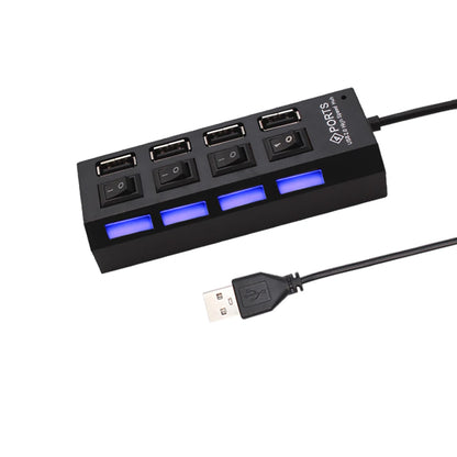 Hub Usb 2.0 a 7 Porte Con Alimentazione Esterna e Interruttore Espansore per Pc e Periferiche