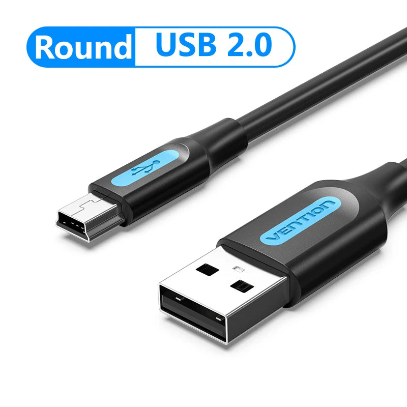 Vention Mini cavo USB ricarica rapida cavo dati da USB a Mini USB per fotocamera digitale HDD lettore MP3 MP4 DVR GPS Mini cavo USB 2.0