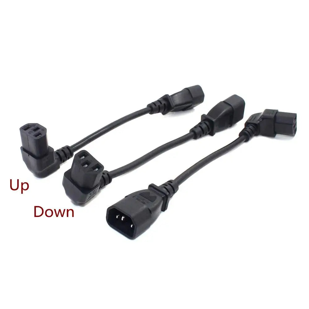 Cavo di prolunga angolare convertitore angolare IEC60320 C13 C13 a C14 Cavi di alimentazione angolare PDU Cavo di alimentazione CA maschio-femmina 10A 250V